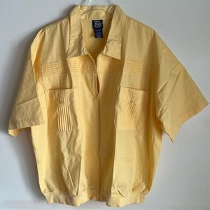 • NWT • VINTAGE • men’s Leisure Shirt • zipper • Hipster •